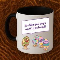 Easter Egg Hunt Funny Camo Eggs Want To Be Found Coffee Mug thumb 2