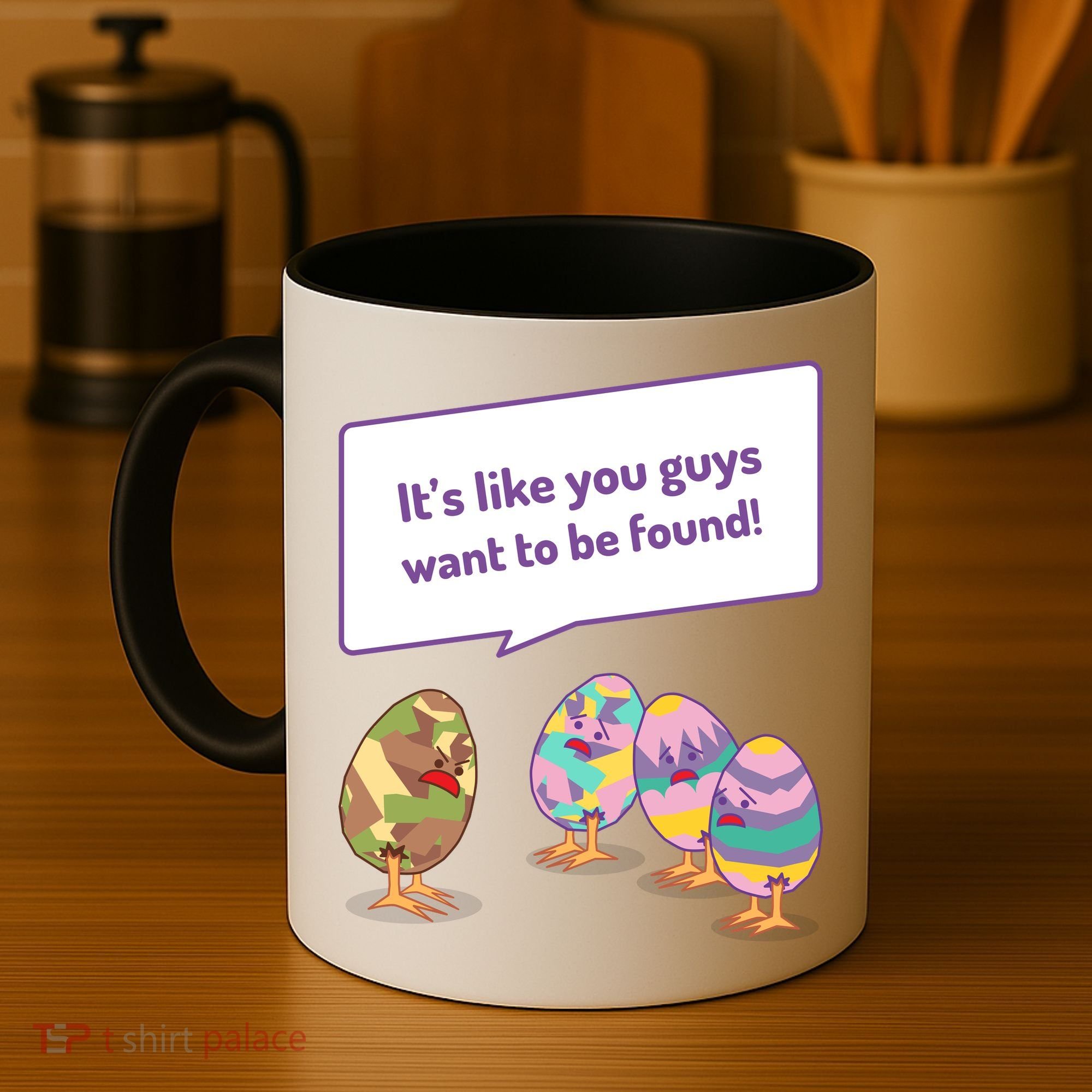Easter Egg Hunt Funny Camo Eggs Want To Be Found Coffee Mug