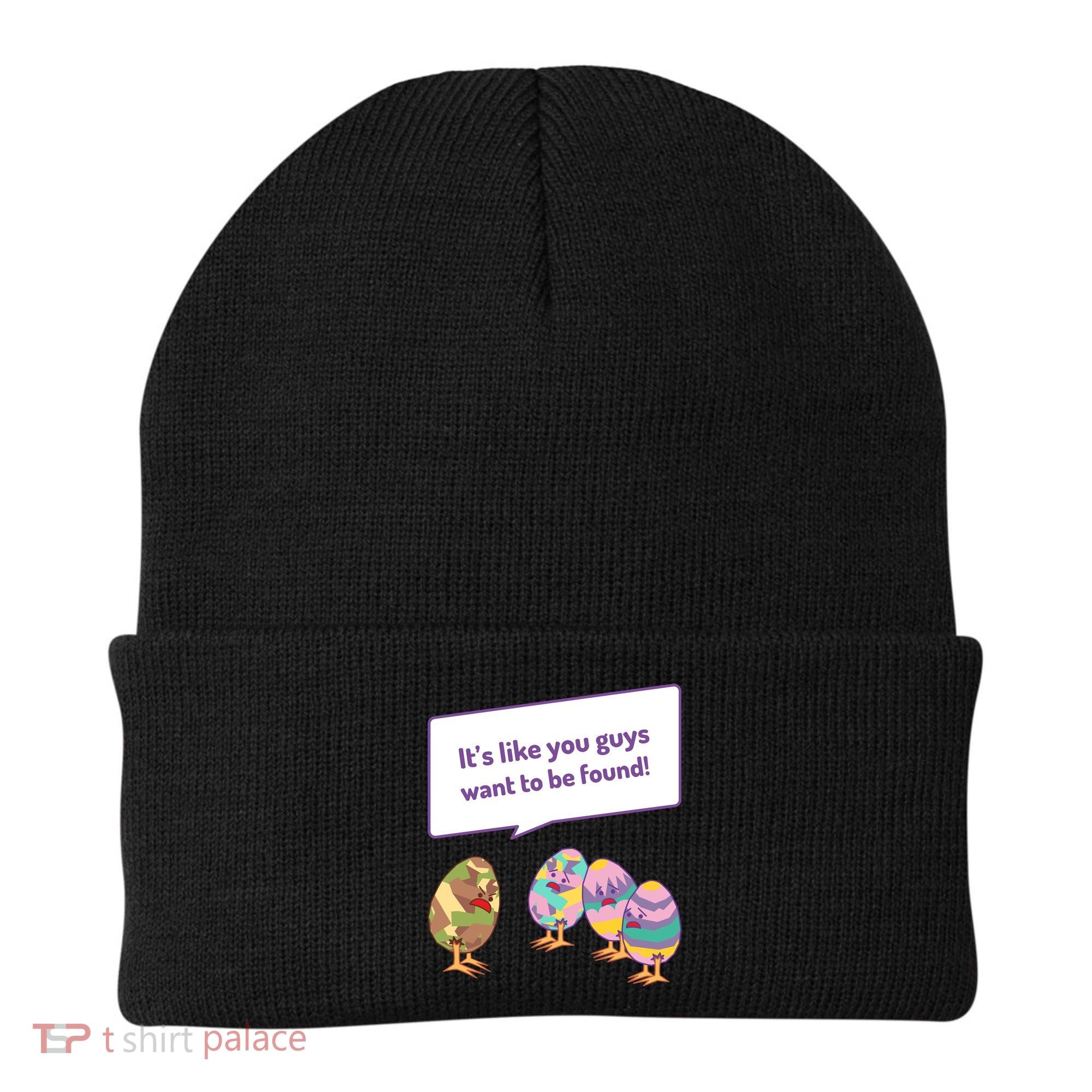 Easter Egg Hunt Funny Camo Eggs Want To Be Found Beanie