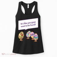 Easter Egg Hunt Funny Camo Eggs Want To Be Found Women's Tank Top thumb 0