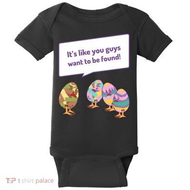 Easter Egg Hunt Funny Camo Eggs Want To Be Found Baby Bodysuit