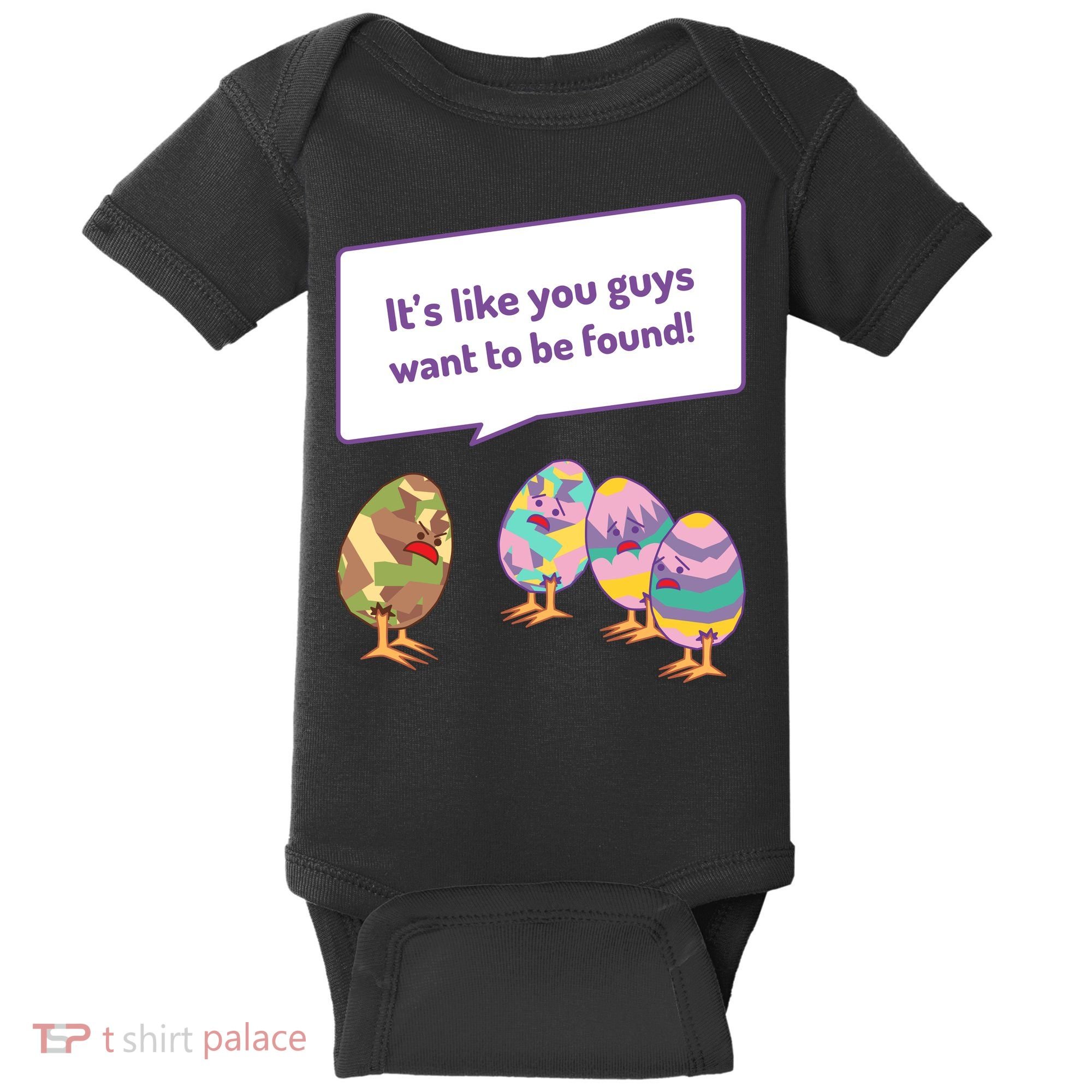 Easter Egg Hunt Funny Camo Eggs Want To Be Found Baby Bodysuit