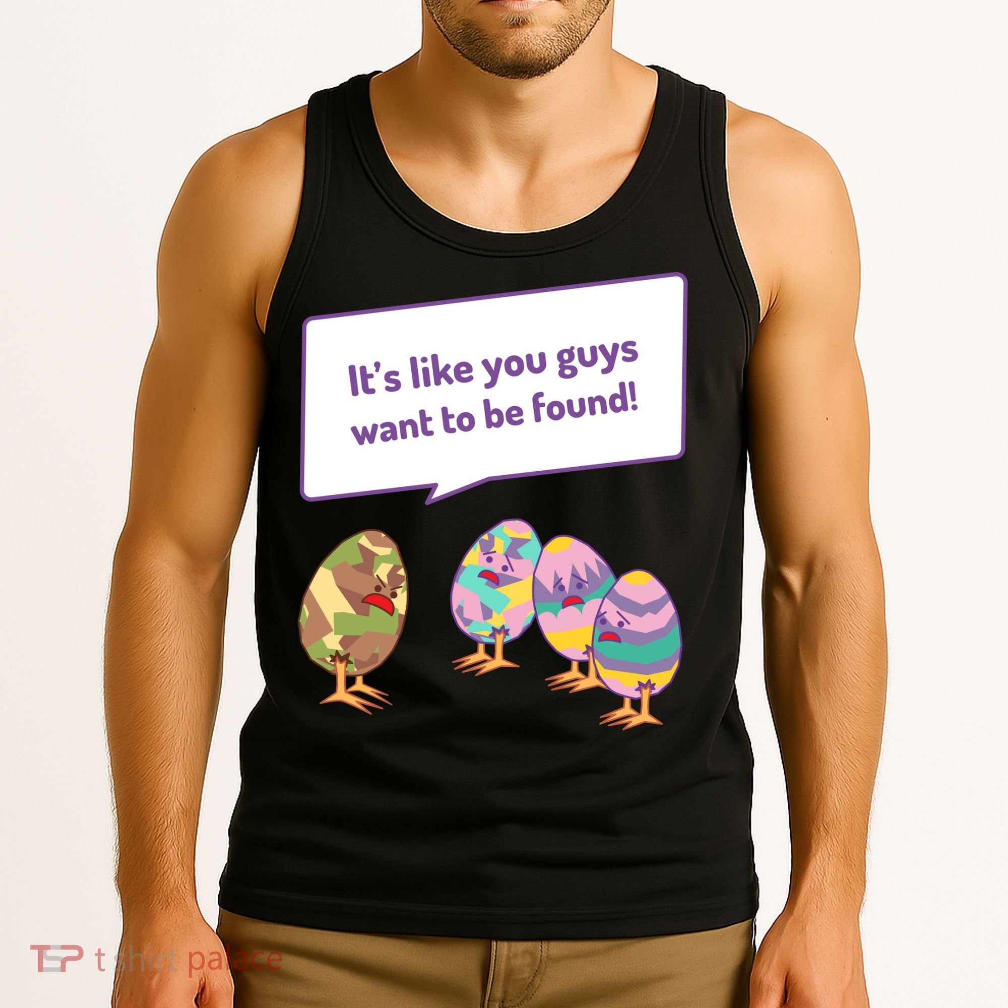 Easter Egg Hunt Funny Camo Eggs Want To Be Found Tank Top