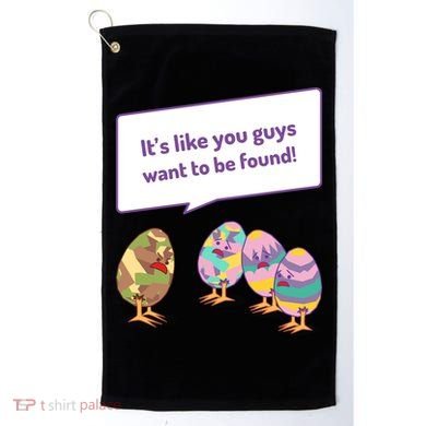Easter Egg Hunt Funny Camo Eggs Want To Be Found Golf Towel