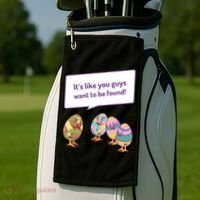 Easter Egg Hunt Funny Camo Eggs Want To Be Found Golf Towel thumb 2