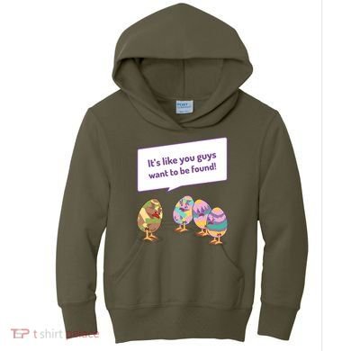 Easter Egg Hunt Funny Camo Eggs Want To Be Found Kids Hoodie