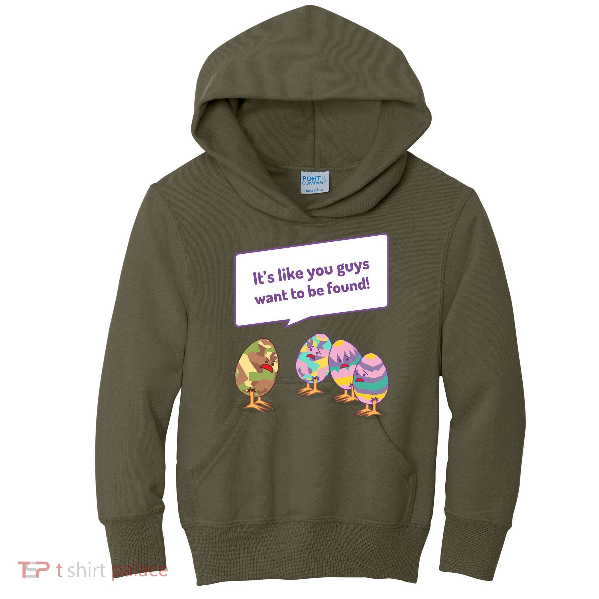 Easter Egg Hunt Funny Camo Eggs Want To Be Found Kids Hoodie