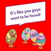 Easter Egg Hunt Funny Camo Eggs Want To Be Found Santa Hat thumb 1