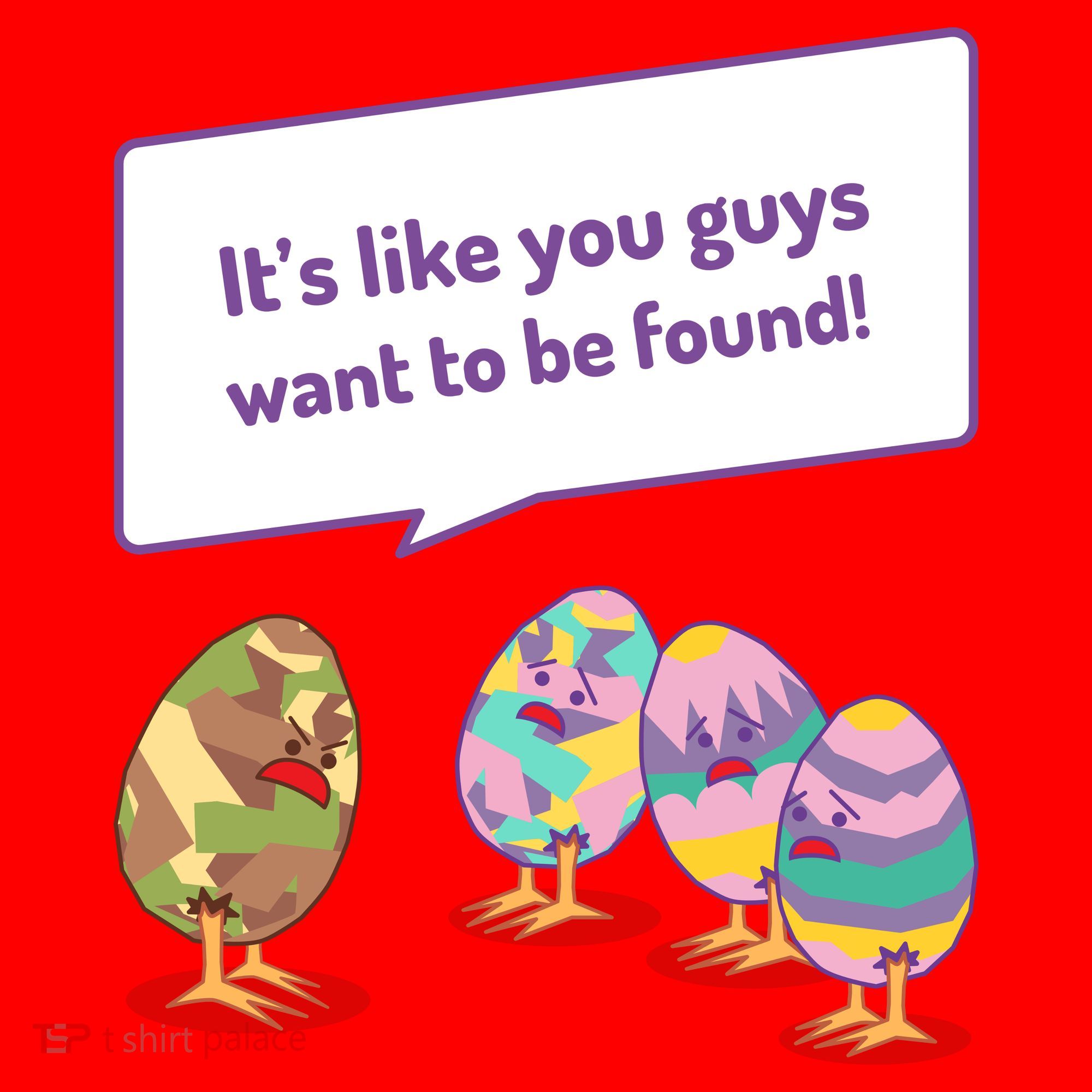 Easter Egg Hunt Funny Camo Eggs Want To Be Found Santa Hat
