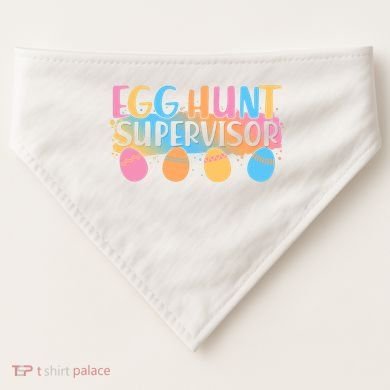 Easter Egg Hunt Supervisor USA-Made Doggie Bandana