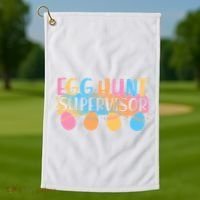 Easter Egg Hunt Supervisor Golf Towel thumb 1