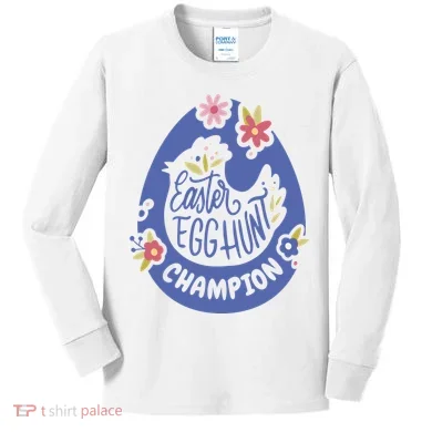 Easter Egg Hunt Champion Kids Long Sleeve Shirt