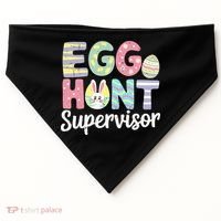 Easter Egg Hunt Supervisor Funny Mom Dad USA-Made Doggie Bandana thumb 0