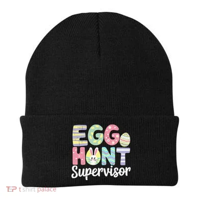 Easter Egg Hunt Supervisor Funny Mom Dad Beanie