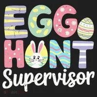 Easter Egg Hunt Supervisor Funny Mom Dad Beanie thumb 2