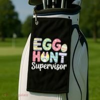 Easter Egg Hunt Supervisor Funny Mom Dad Golf Towel thumb 2