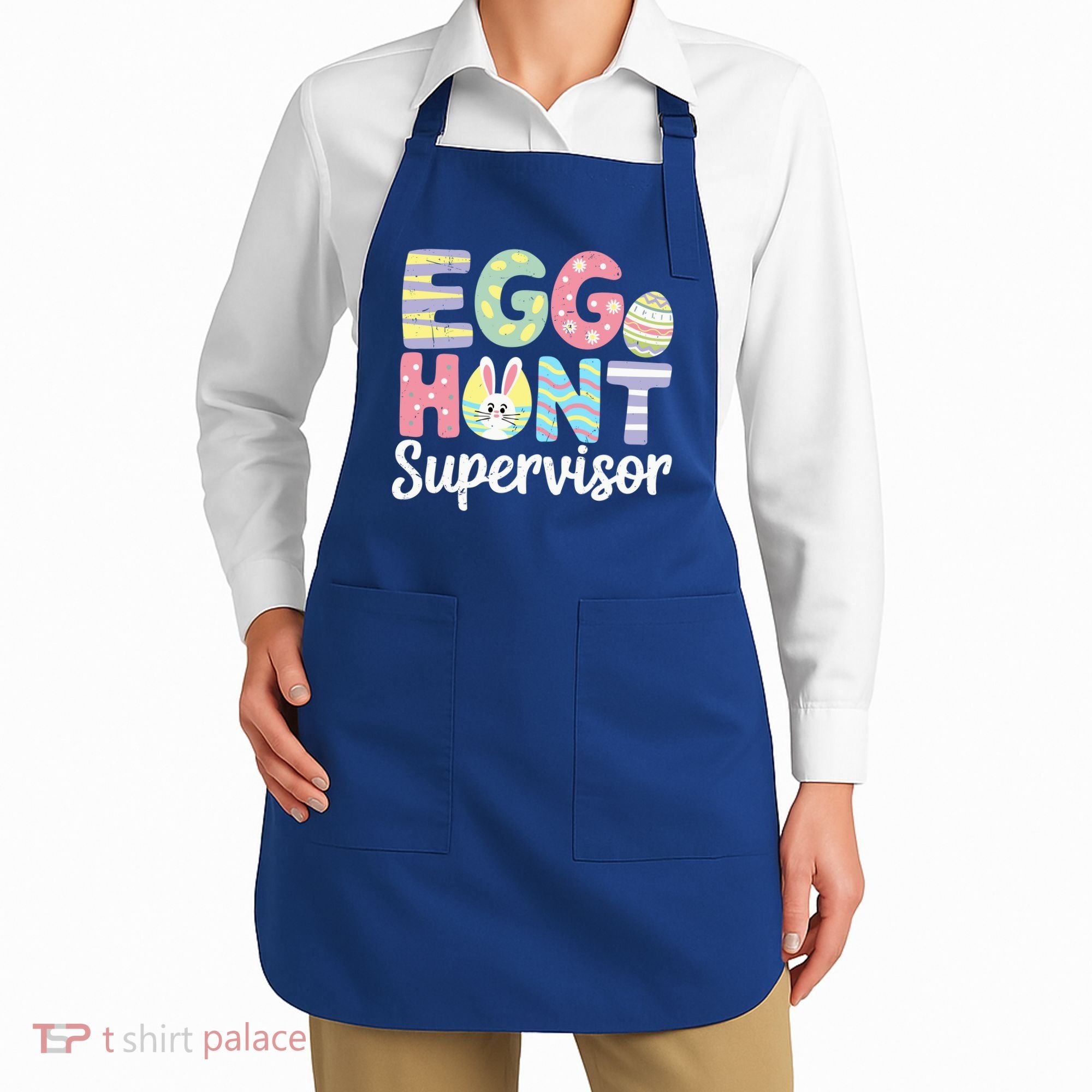 Easter Egg Hunt Supervisor Funny Mom Dad Apron