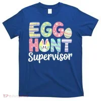 Easter Egg Hunt Supervisor Funny Mom Dad T-Shirt thumb 0