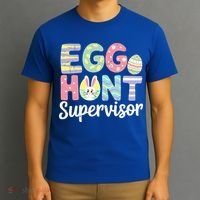Easter Egg Hunt Supervisor Funny Mom Dad T-Shirt thumb 3