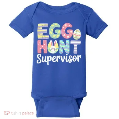 Easter Egg Hunt Supervisor Funny Mom Dad Baby Bodysuit