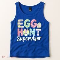 Easter Egg Hunt Supervisor Funny Mom Dad Tank Top thumb 2