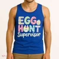 Easter Egg Hunt Supervisor Funny Mom Dad Tank Top thumb 3