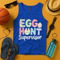 Easter Egg Hunt Supervisor Funny Mom Dad Tank Top thumb 4