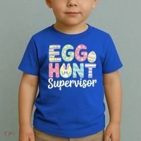 Easter Egg Hunt Supervisor Funny Mom Dad Toddler T-Shirt thumb 2