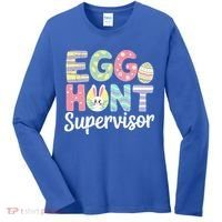 Easter Egg Hunt Supervisor Funny Mom Dad Women's Long Sleeve Shirt thumb 0