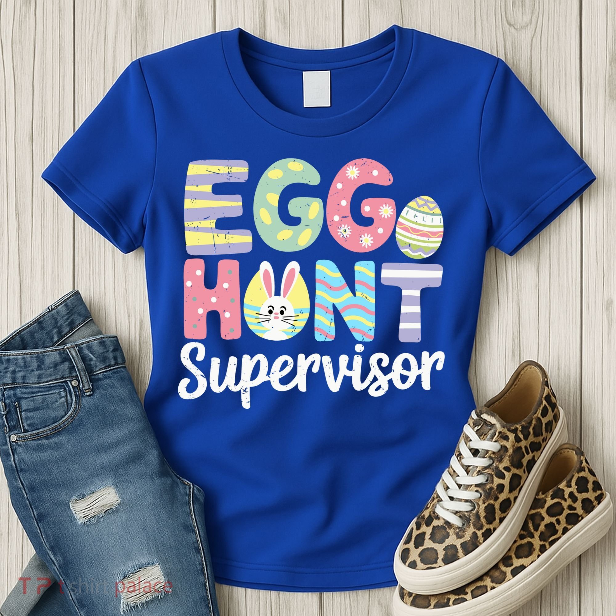 Easter Egg Hunt Supervisor Funny Mom Dad Women's T-Shirt
