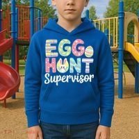 Easter Egg Hunt Supervisor Funny Mom Dad Kids Hoodie thumb 2