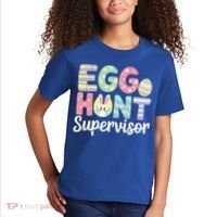 Easter Egg Hunt Supervisor Funny Mom Dad Kids T-Shirt thumb 2