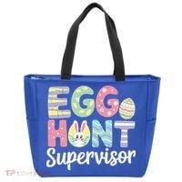 Easter Egg Hunt Supervisor Funny Mom Dad Tote Bag thumb 0