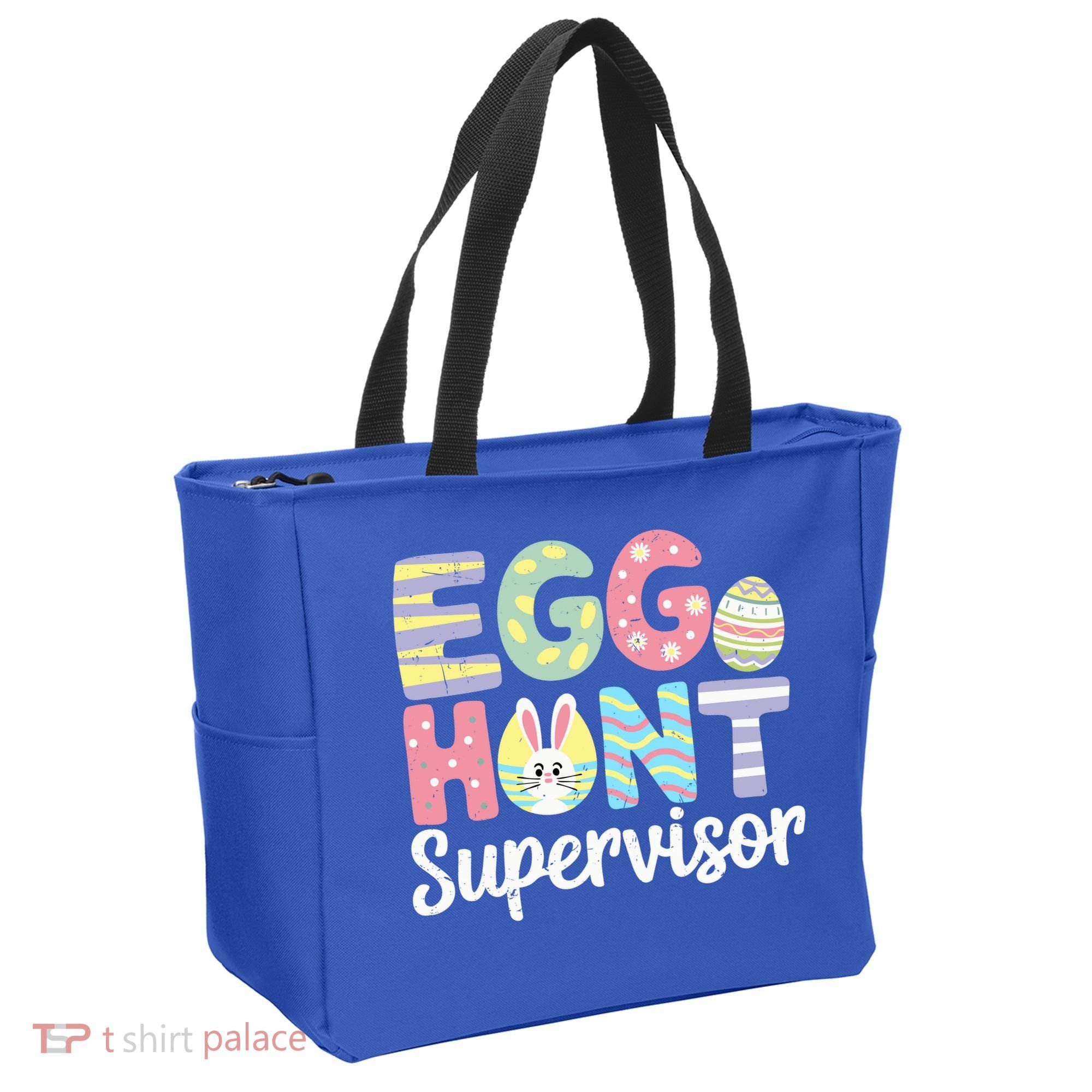 Easter Egg Hunt Supervisor Funny Mom Dad Tote Bag