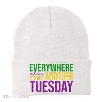 Everywhere Else Its Just Another Tuesday Mardi Gras Beanie thumb 0