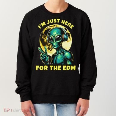 Edm Electronic Music Dj Funny Rave Alien Women's Sweatshirt
