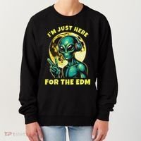 Edm Electronic Music Dj Funny Rave Alien Women's Sweatshirt thumb 0