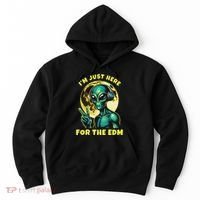 Edm Electronic Music Dj Funny Rave Alien Hoodie thumb 0