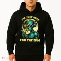 Edm Electronic Music Dj Funny Rave Alien Hoodie thumb 2