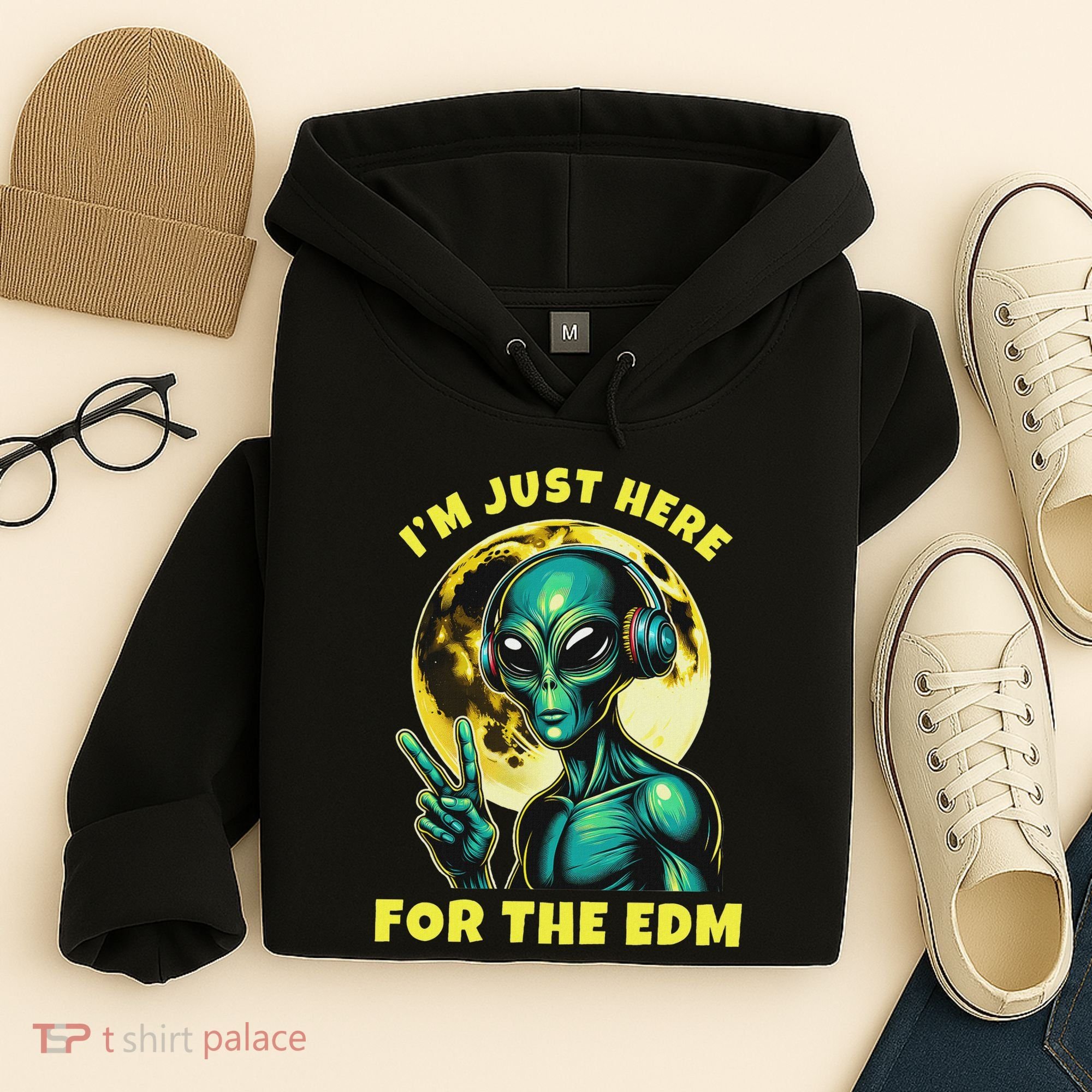 Edm Electronic Music Dj Funny Rave Alien Hoodie