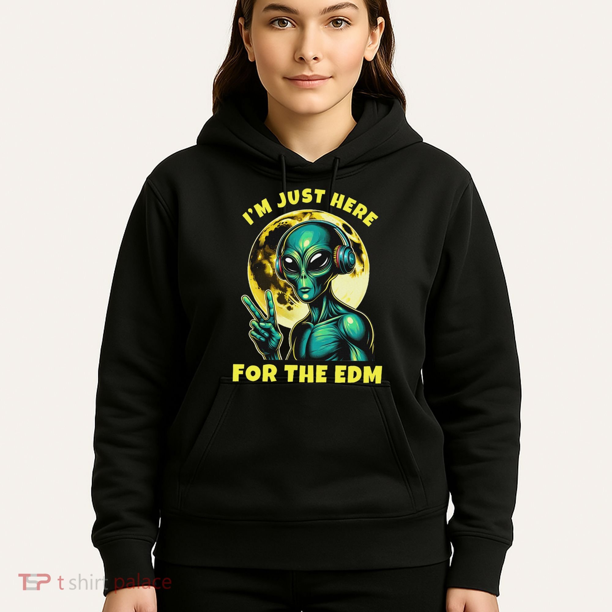 Edm Electronic Music Dj Funny Rave Alien Hoodie