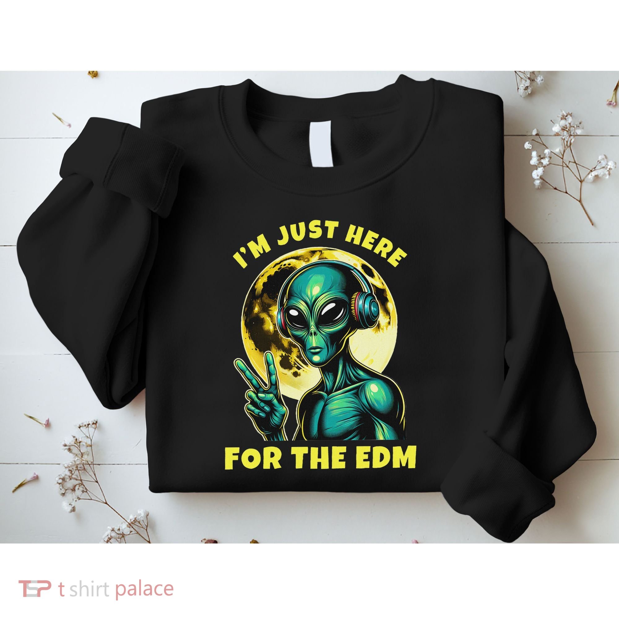 Edm Electronic Music Dj Funny Rave Alien Sweatshirt