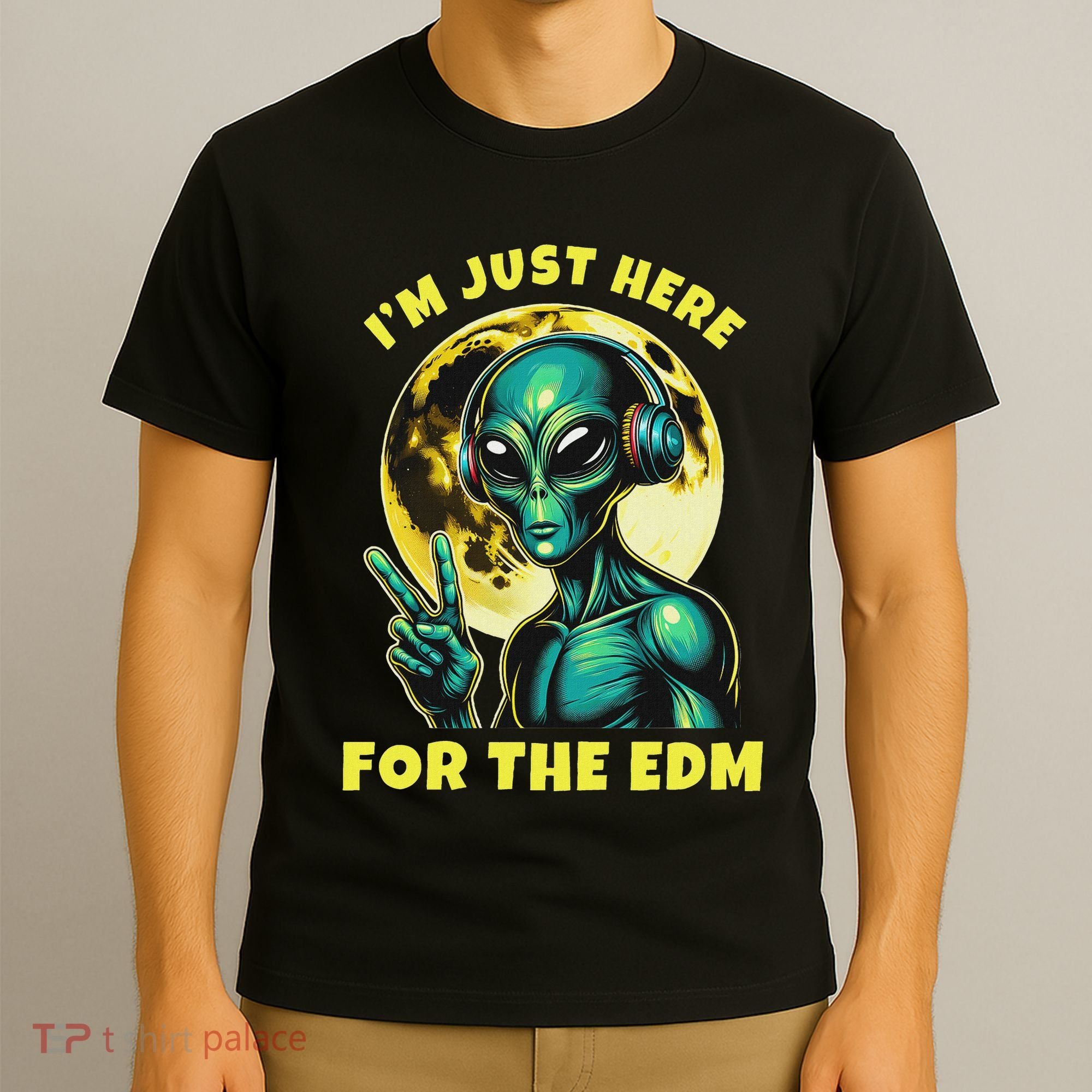 Edm Electronic Music Dj Funny Rave Alien T-Shirt