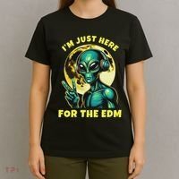 Edm Electronic Music Dj Funny Rave Alien T-Shirt thumb 4