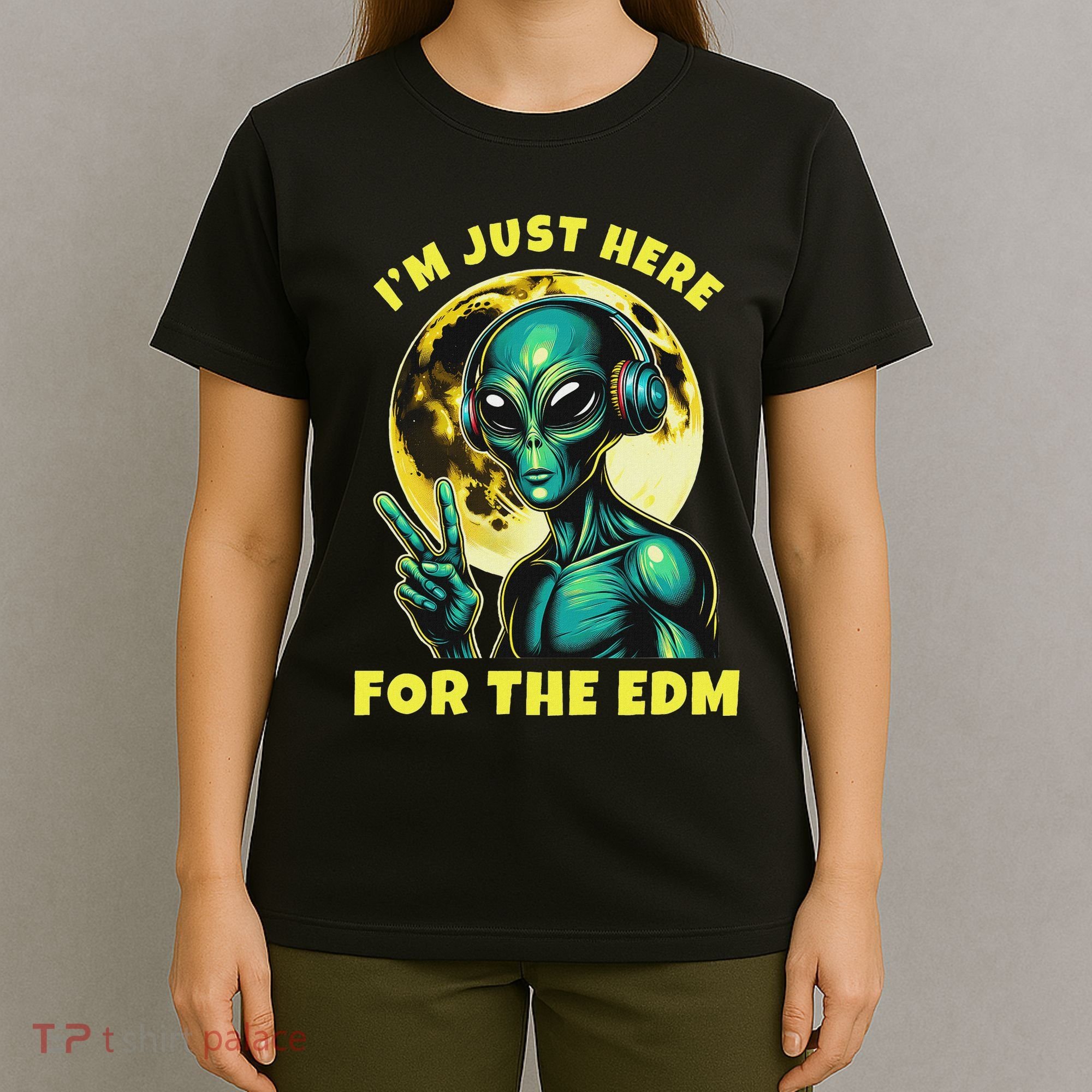 Edm Electronic Music Dj Funny Rave Alien T-Shirt