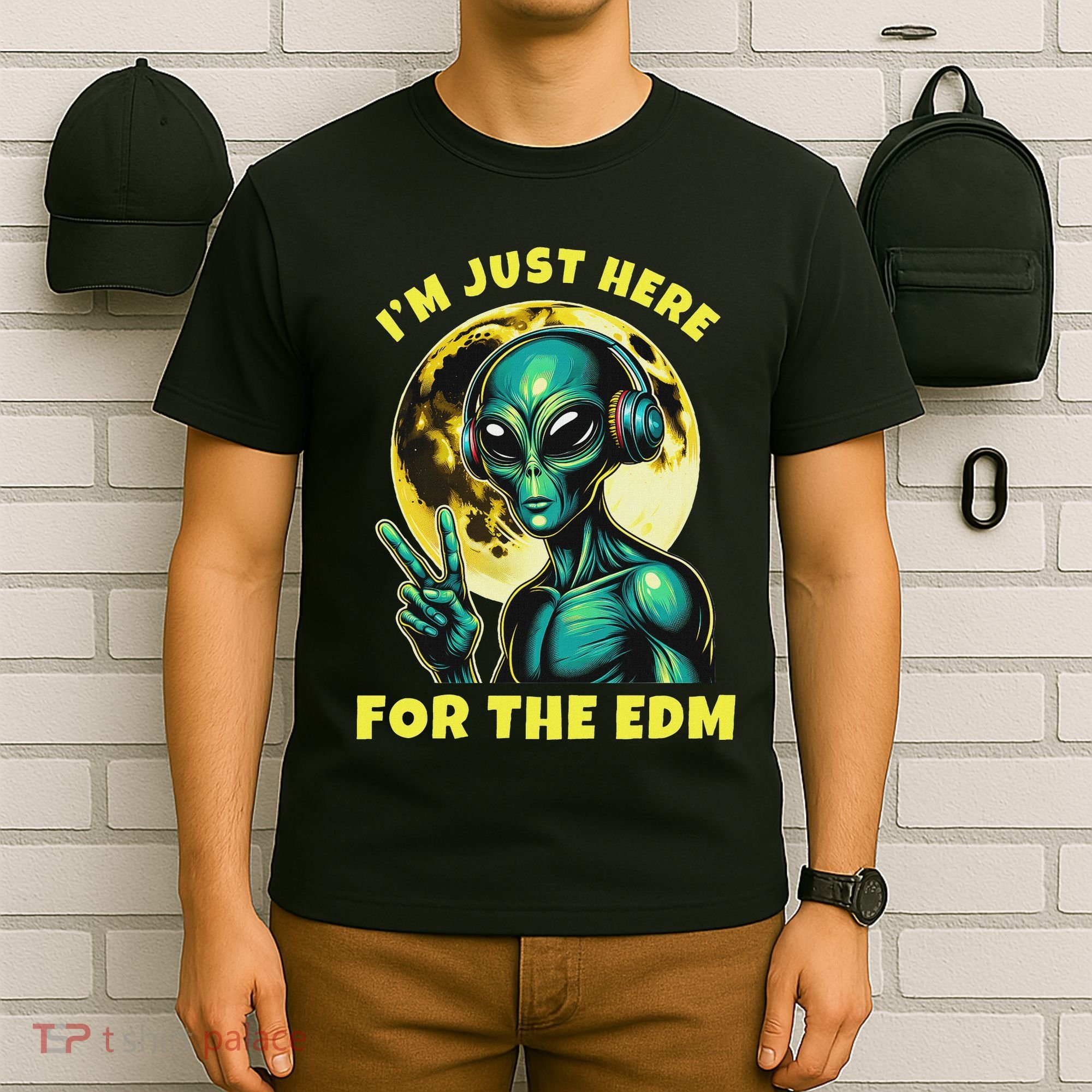 Edm Electronic Music Dj Funny Rave Alien T-Shirt