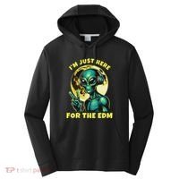 Edm Electronic Music Dj Funny Rave Alien Performance Fleece Hoodie thumb 0