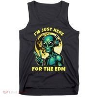Edm Electronic Music Dj Funny Rave Alien Tank Top thumb 0