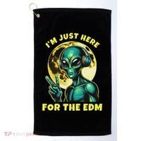 Edm Electronic Music Dj Funny Rave Alien Golf Towel thumb 0