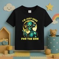 Edm Electronic Music Dj Funny Rave Alien Toddler T-Shirt thumb 3